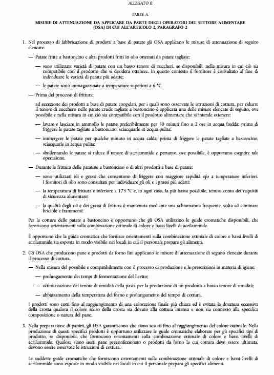 allegato ii parte A del regolamento UE 2017-2158