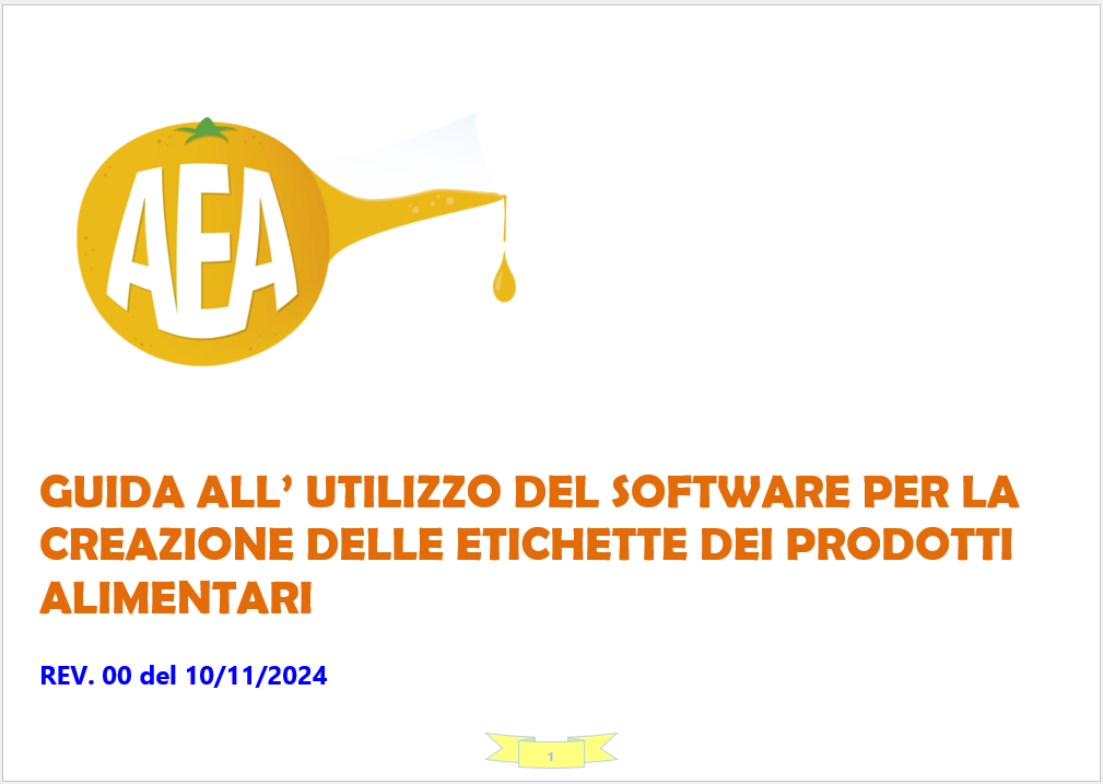 Guida al programma per creare le etichette dei prodotti alimentari