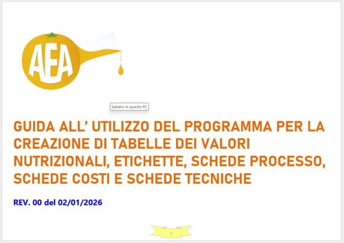Guida al software per creare le etichette dei prodotti alimentari